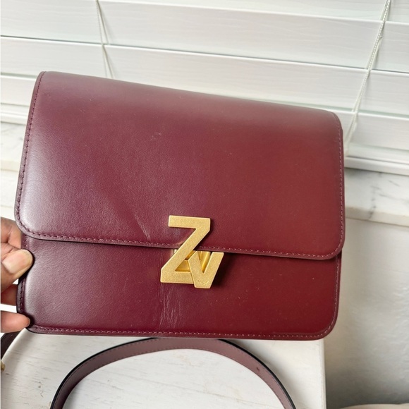 New ZADIG & VOLTAIRE Zv Initiale Le City in burgundy leather - Picture 5 of 8